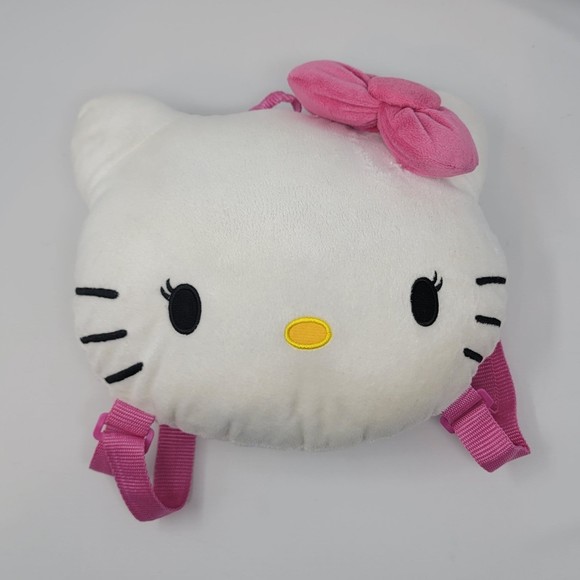 Hello Kitty Sanrio Plush Backpack Face 2012 y2k kawaii pink white - Picture 2 of 11